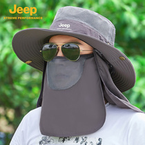 jeep gip gip sunscreen mens summer cover fishing sun hat outdoor cool male summer sun hat fisherman hat