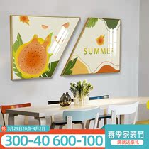 Nordic Restaurant Decoration Painting Creative Fruit Trapezium Two United Paintings Modern Minima Living Room Table Wall Ins Mural Paintings