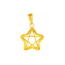 5G gold pure gold 999 gold pendant necklace Female little star pendant