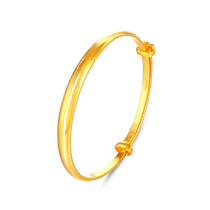 Pure gold 9999 gold bracelet push-pull aperture wide face push-pull bracelet for women