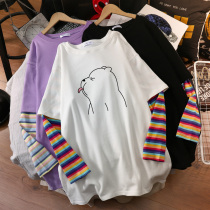 2022 new pregnant women autumn clothes pure cotton long sleeves T-shirt loose fashion Chauma early autumn with long term gestation blouses