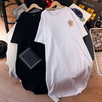 Fashion Net Red Pregnancy Woman dress in summer Thin Ocean Veil not to be pregnant with a T-shirt Dress Out to Tide Moms Big Code