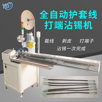 Fully automatic single head slapped with tinder machine sheath wire peeling multi-cored wire exfoliating wire pressing terminals tin terminal machine