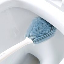 Silicone toilet brush no dead corner washing toilet brush no hole wall type household brush toilet cleaning set