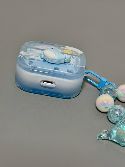 AirPods4 헤드폰 보호 케이스에 적용 가능 귀여운 블루 돌고래 사과 이어폰 케이스 AirPods1/2 세대/프로 보호 케이스 펜던트 에어 포드 투명한 3 세대 블루투스 헤드폰 케이스 여성 AirPods4 헤드폰 보호 케이스에 적용 가능 귀여운 블루 돌고래 사과 이어폰 케이스 AirPods1/2 세대/프로 보호 케이스 펜던트 에어 포드 투명한 3 세대 블루투스 헤드폰 케이스 여성