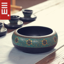 Sanshan Hall Black Tao Tea Wash Home Gongfu Tea Tea Cup Wash washed and washed tea bowls Jane about water spittoon Large number of tea scum