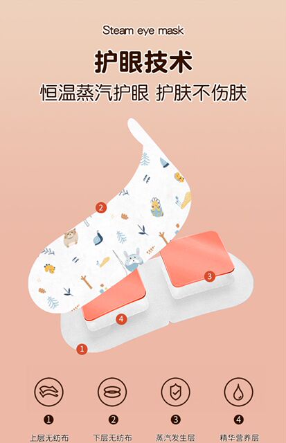 bdac蒸汽眼罩热敷缓解眼睛疲劳助睡眠遮光神器发热加热助眠护眼贴_爱