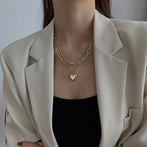 Korean love sweater chain long 2021 New Women autumn and winter high-end Joker simple necklace double sweater chain