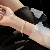 Pearl bracelet natural female ins niche design light luxury exquisite girlfriends Valentines Day gift two to send girlfriends