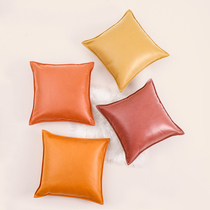 White Goose Down Down Holding Ram Upscale Living-room Sofa Bed headboard Orange Big Cushions Light Extravagant Modern Minimis