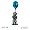 Pearl Black Bear： Electroplated Blue Balloon