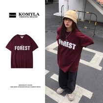 Komyla original Tide brand shop cotton T-shirt men and women 2021 summer Japanese Street printing men and women loose base