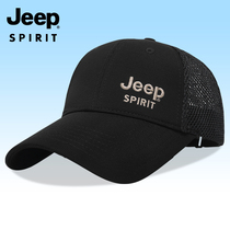 JEEP Jeep hat mens baseball cap summer embroidery letter mesh breathable sunscreen sunshade mens peaked cap summer
