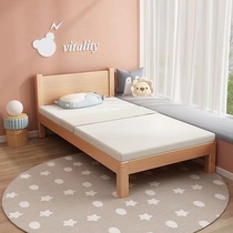 Solid wood childrens bed widened stitching bed with guardrail baby cot crib boy princess bed single bed side bed