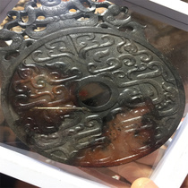 Double-tap hollowed-out ancient jade instrumental piece and field jade pendulum replica Warring Guoyu Jade Whites waist matching brand qin color dragon jade bi