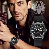 INFANTRY Eagle Boom Mens Ribbon Sports Fashion Trend Calendar Watch Casual Quartz Watch