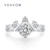 VENVOW Jewelry 18k Platinum Diamond Ring Withdrawal custom GIA30 Courting Wedding Wedding Ring Empty