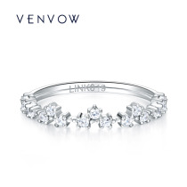 VENVOW winejewel light extravaganza with small diamond ring female 18k white gold diamond ring birthday present