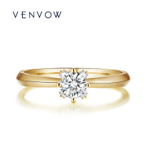 VENVOW yarn weaving designers section 50 naked drill ring to customize 18K gold diamond courting wedding ring female
