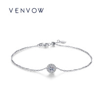 18K Platinum Diamond Bracelet Women Group Inlaid Diamond Bracelet Fashion Light Lavish Temperament Hand Decorated Birthday Presents