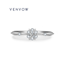 VENVOW 18k King courting wedding diamond ring white gold 10 Diamond Ring Engagement Wedding Extravagant customization