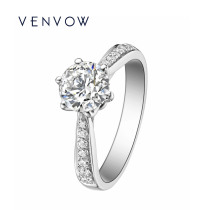 VENVOW 50 DIAMOND RING Custom 18k Platinum Classic Six-Jaw Diamond Courting Wedding Wedding Ring Woman