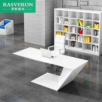Paint boss table Simple modern fashion big desk Creative shaped president table Supervisor manager table Office furniture