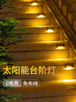 Solar Lamp Outdoor Patio Stairway Wall Lamp Stepped Steps Fencing Lights LED Garden Waterproof Decorative Railing Light
