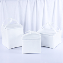 Film-coated waterproof White 6-inch 8-inch heightened cake insulation bag cooler bag portable delivery bag extra-thick customization