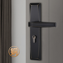 Solid Yard Full Copper Bedroom Inner Solid Wood Door Silent Room Modern American Light Luxury minimalist door lock