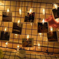 ins net red girl dorm room room bedroom curtain floating window romantic decoration background photo photo clip lamp string