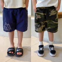 Shrimp paste hemp childrens clothing boy pants summer spring summer new baby shorts thin section childrens casual middle pants tide