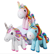 Pony Polly cartoon birthday balloon layout Net Red Unicorn 3D three-dimensional assembly aluminum film air grab week dress