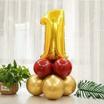 One-year-old birthday arrangement baby decoration balloon happy party party background wall scene Childrens theme supplies