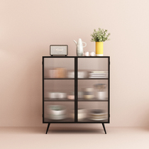Nordic style sideboard light luxury Changhong glass porch storage tea cupboard against the wall very narrow shelf customization