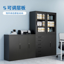 Steel Widen Door File Cabinet Iron Cabinet Push and Push Door Cabinet Short Cabinet Thicking Backed File Cabinet