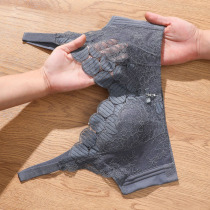 Underwear womens non-steel ring gathered small chest thick upper support bra anti-sagging adjustment type breast bra