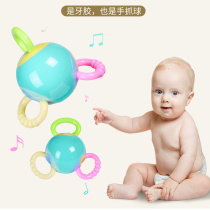 Baby TPU Manhattan rattling ball baby tooth stick newborn silicone tooth ball toy 0-12