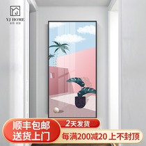 Morandi Color Art Xuanguan Decorative Painting Building Large Office Aisle Stairs in the door Living room Background hanging painting