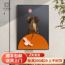 Yu Jun Nordic Decoration Painting Living Room Corridor Sofa Background Wall Hung Painting Modern Brief Abstract Oil Painting Personality Mural Painting