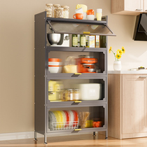 Nolie Kitchen Shelving Floor Multilayer Lockers Multifunction Microwave Oven Cabinet Pan Toaster Oven Containing Racks