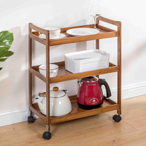 Movable trolley shelf kitchen multi-level floor storage rack dormitory bedside snack vegetable storage shelf