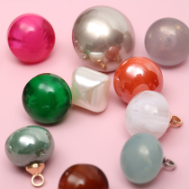 Cheongsam white pearl button button 10mm accessories ladies fixed shirt decoration black small button round Joker