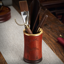 Rosewood tea ceremony 6 Junzi household solid wood Chinese six Junzi set Raising pot pen Tea knife Tea art tea set accessories