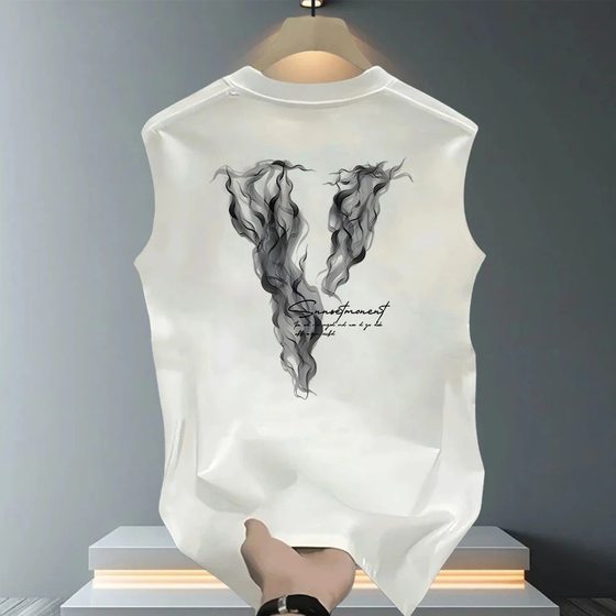 Summer trendy brand round neck sleeveless T-shirt vest men's American vest fitness creative printing pure cotton loose
Summer trendy brand round neck sleeveless T-shirt vest men's American vest fitness creative printing pure cotton loose