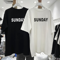 2022 new short sleeve t-shirt woman mid-length Korean version loose casual 100 lap pure cotton blouse spring summer undershirt