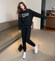 Autumn Winter Casual Harbor Wind Suit Women Han Edition Loose Movement Two Sets Of Garnter Thickened and Fashion Acrosse