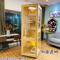 Cat Villa Solid Wood Cat House Cat House Cat House Luxury Apartment Cat Breeding Cage Cat Display Cabinet Cat Bed