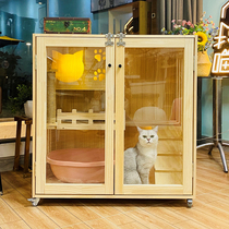 Cat Villa solid wood luxury cat house cat cage cat cabinet cat house cat breeding cage cat hotel cat bed pet cage