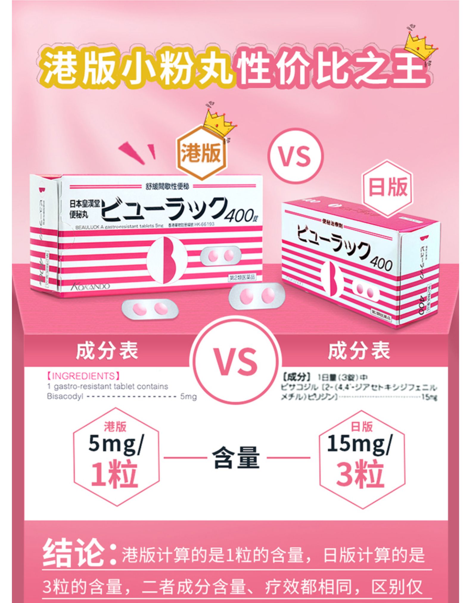 日本皇汉堂小粉丸排宿便排油丸400粒